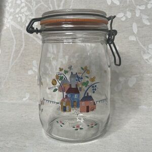 Vintage Arc France Heartland 1 liter glass jar